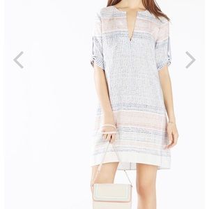 BCBGMAXAZRIA Loriana Border Tunic Silk dress